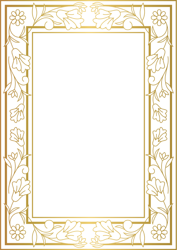 Patterned Geometric Islamic Frame Gold